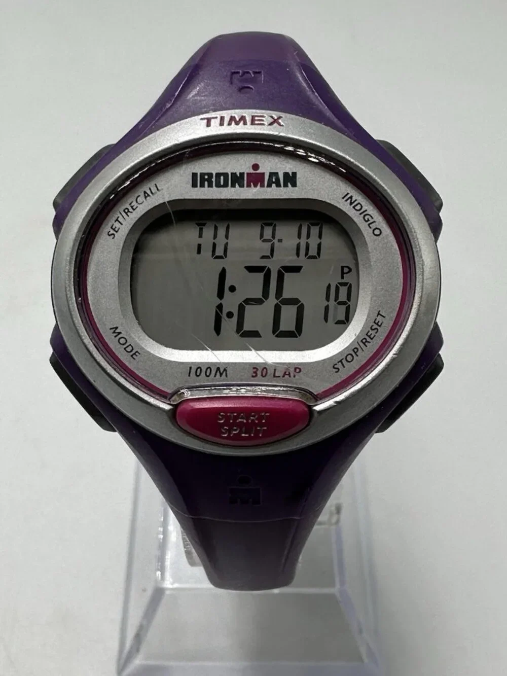 3/$30 Timex Triathlon Ironman Digital Watch Women Purple Water Resistant
